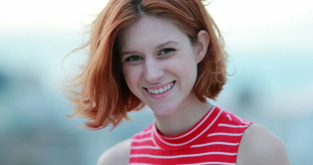Short Hairstyles for Teens: Hairstyle Ideas for Teenage Girls 6 With her oval face shape, the young woman effortlessly pulls off the short hairstyle with blunt bangs, accentuating her thin hair and adding a touch of edginess.