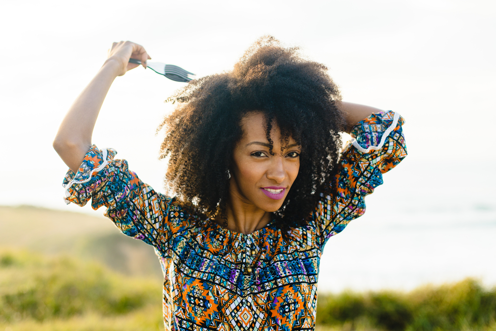 With the use of neem oil and shea butter, she enjoys the benefits of improved blood circulation, which can contribute to healthier hair growth.