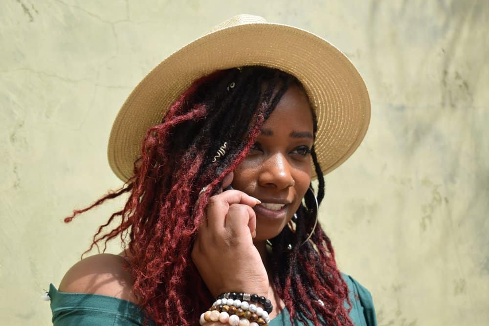 Her jumbo locs provide a bold and eye-catching style that's perfect for those who want to achieve butterfly locs with the wrap method with statement-making looks.