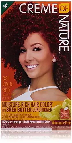 Creme of Nature Moisture Rich Hair Color Kit, Vivid Red
