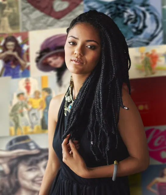 A beautiful black woman with an oval face shape wearing weave and hair extensions on type 4 natural hair shows the beauty of different hair lengths.