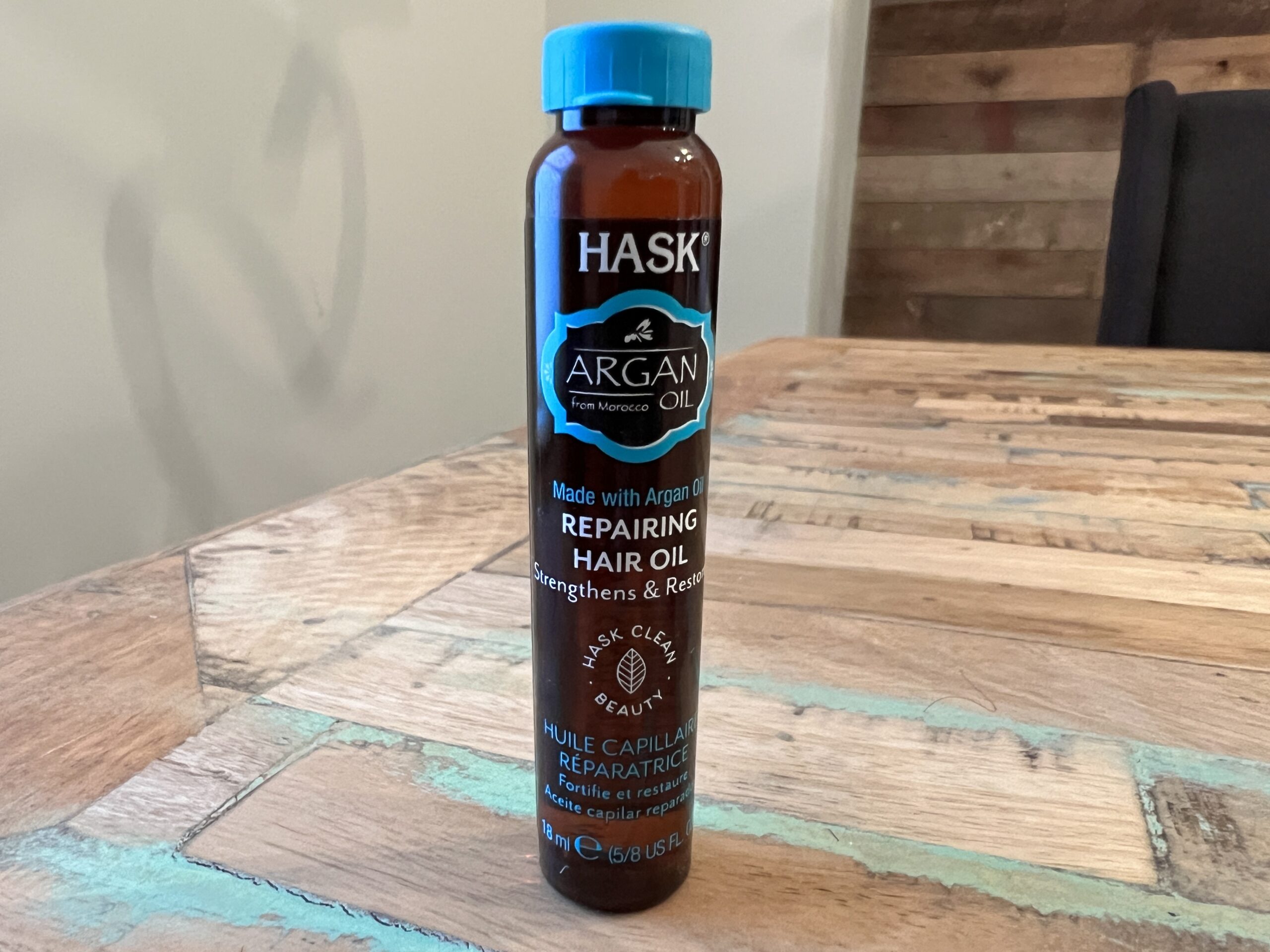 Hask Argan Oil from Morocco is a repairing hair oil that strengthens and restores