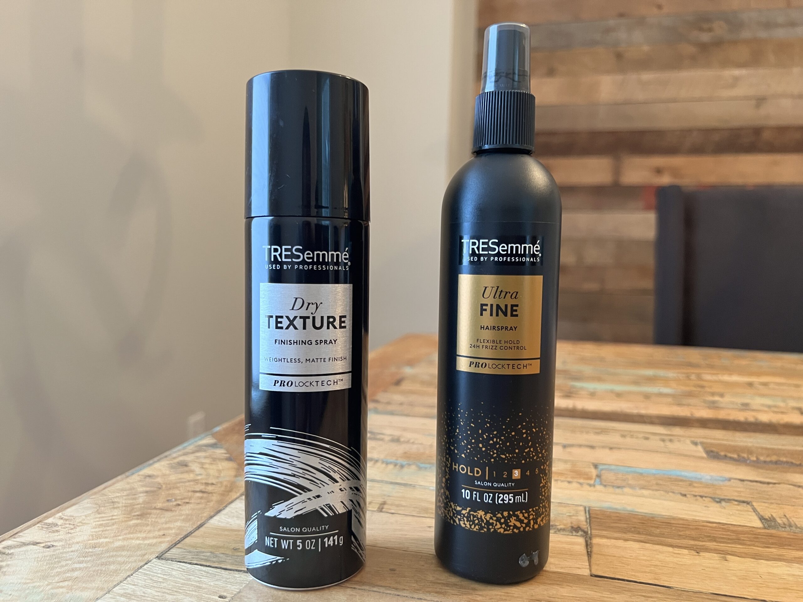 TRESemmé Dry Texture Spray versus TRESemmé Ultra Fine Hair Spray