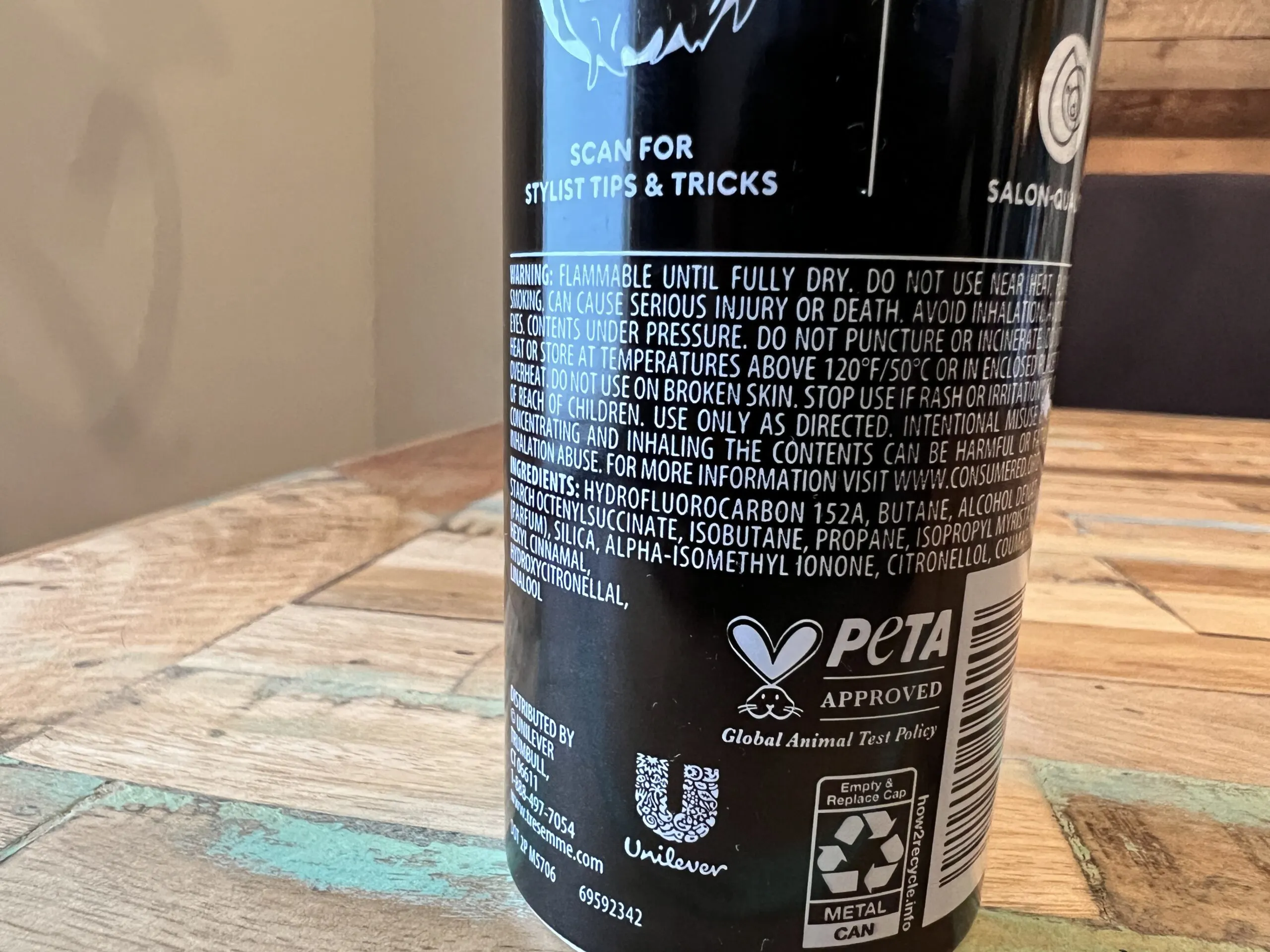 Texture Spray vs. Hair Spray: Is Texture or Hair Spray Better? 7 TRESemmé Dry Texture ingredients.