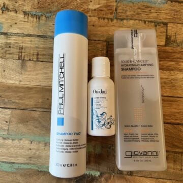 three clarifying shampoos